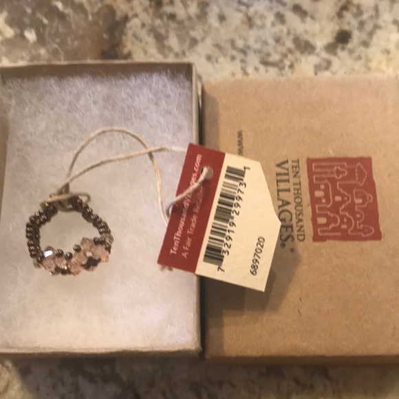 ten thousand villages Jewelry - Autumn blossum ring, handcrafted in India